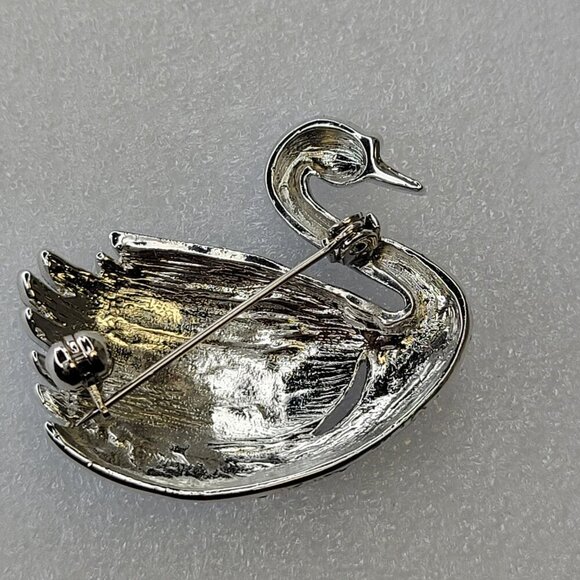 Blue Swan Brooch Pin - Picture 4 of 11
